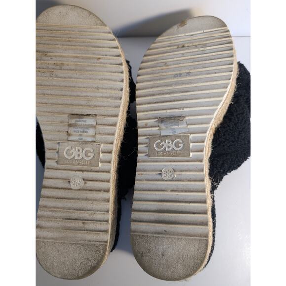 GBG LOS ANGELES Daphne Faux Sherpa Platform Slide Sandal JOBB2004 Womens 8.5M - Picture 13 of 14